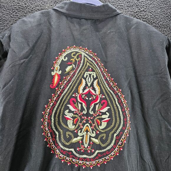 Crossing Pointe Womens Jacket Multi-Color Size Large Rayon Blend Embroidered - Picture 14 of 14
